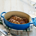 Enamel Oval Cast Iron Red Casserole Dish